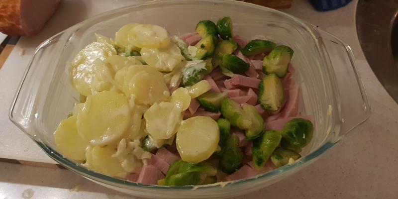 Krämig potatisgratäng med Kassler