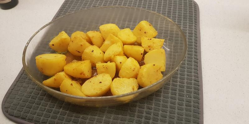 Rostad Potatis med Chili och Gurkmeja (Ramsy potatis)