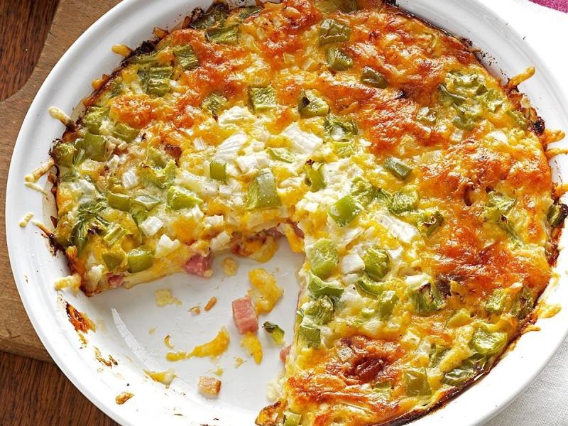 Paj med skinka och Purjolök