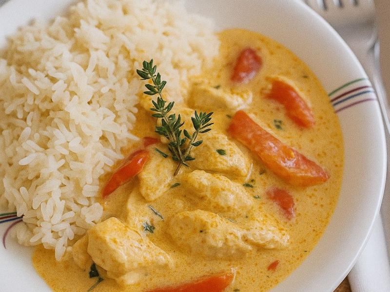 Kycklinggryta med sweet chili, Vitlök och Ingefära