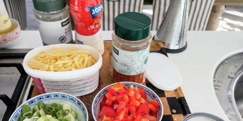 Kycklinggryta med sweet chili, Vitlök och Ingefära