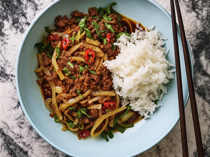 Köttfärs Panna med vitkål