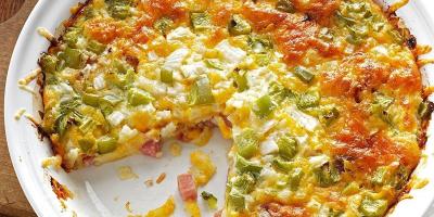 Paj med skinka och Purjolök