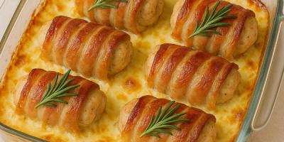 Baconlindad kycklingfilé i ugn